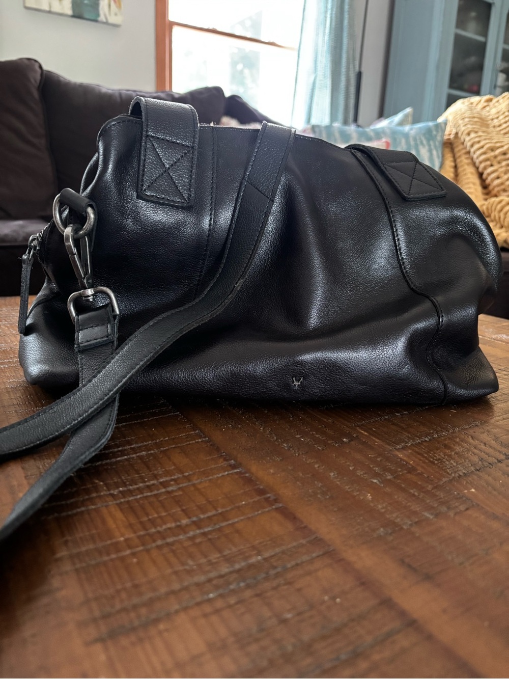 Black Leather Purse. Soft leather! - Picture 3 of 8
